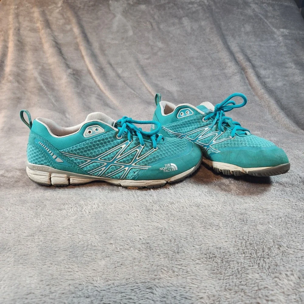 The North Face Shoes Womens 10 Blue Green Ultra Kilowatt Trainer Sneaker C570